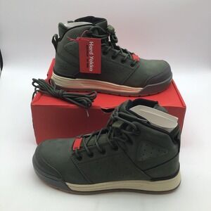 Hard Yakka 3056 Mens Olive Green Composite Toe Side Zip Work Boots US 10 EE NEW